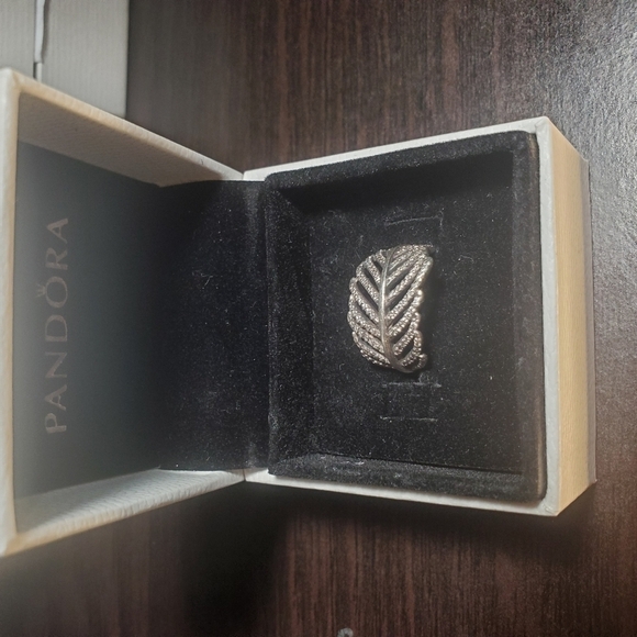 PANDORA Light as a Feather Clear CZ Ring Size 50 - Picture 8 of 15